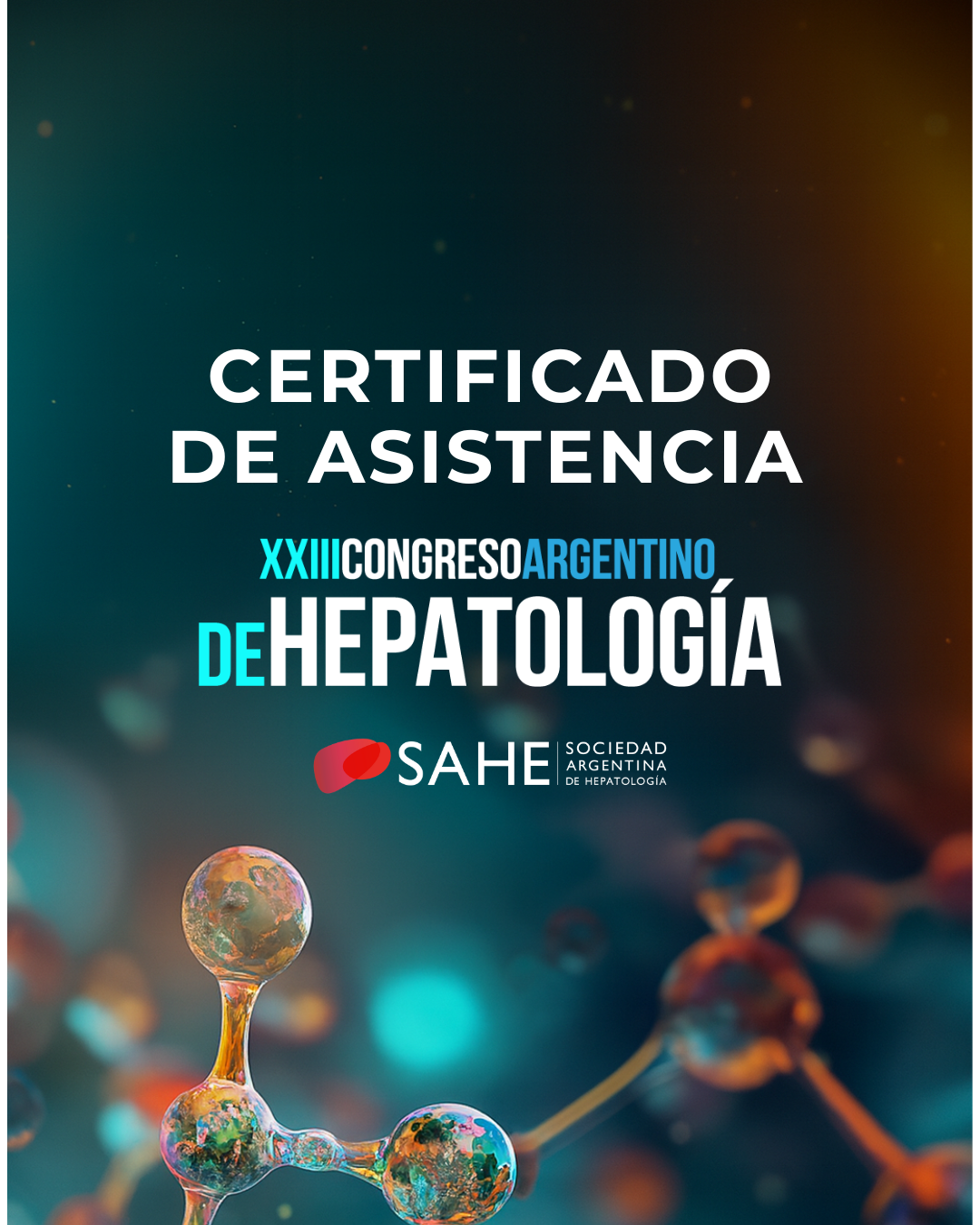 Certificado de asistencia al XXIII Congreso Argentino de Hepatología